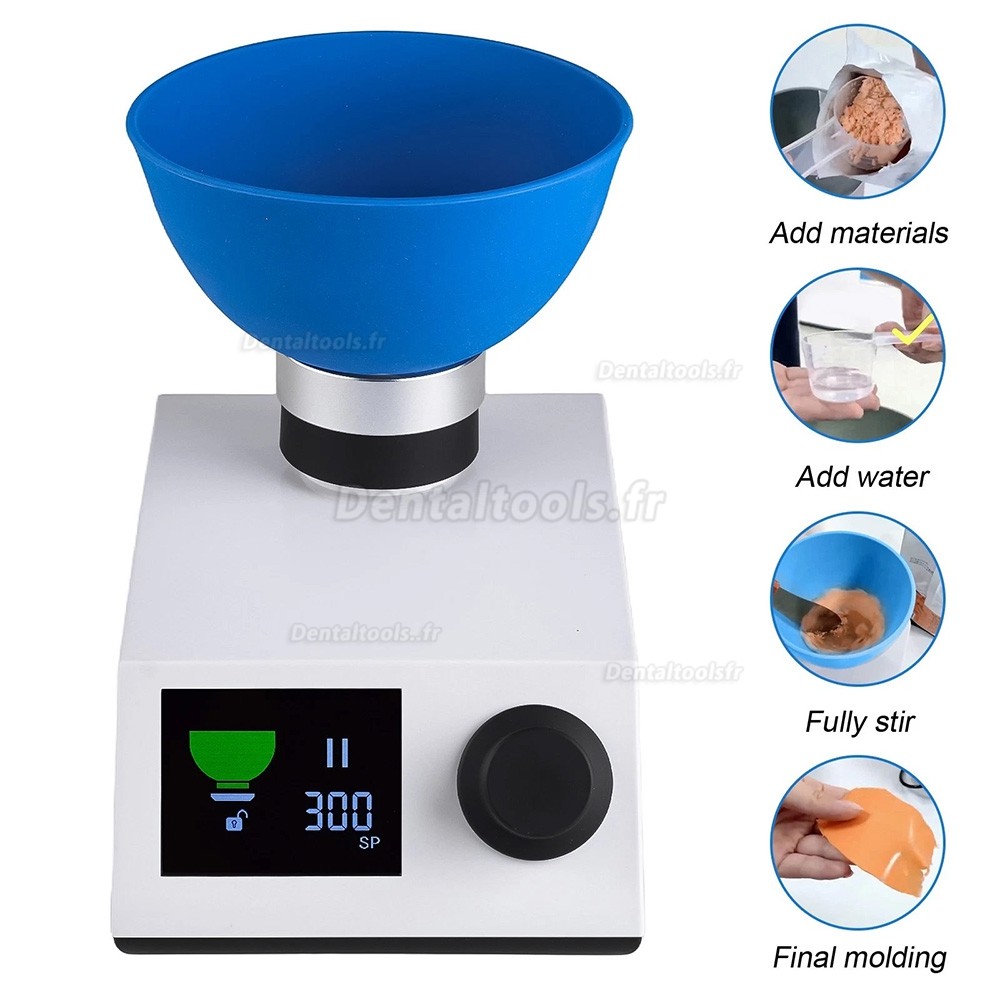 M&eacute;langeur automatique d'alginate dentaire &agrave; vitesse r&eacute;glable 5 &agrave; 300 tr min